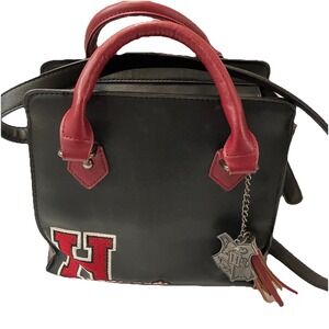 Harry Potter Hogwarts Black/Burgundy Varsity Plaid Satchel/Purse Crossbody  Punk